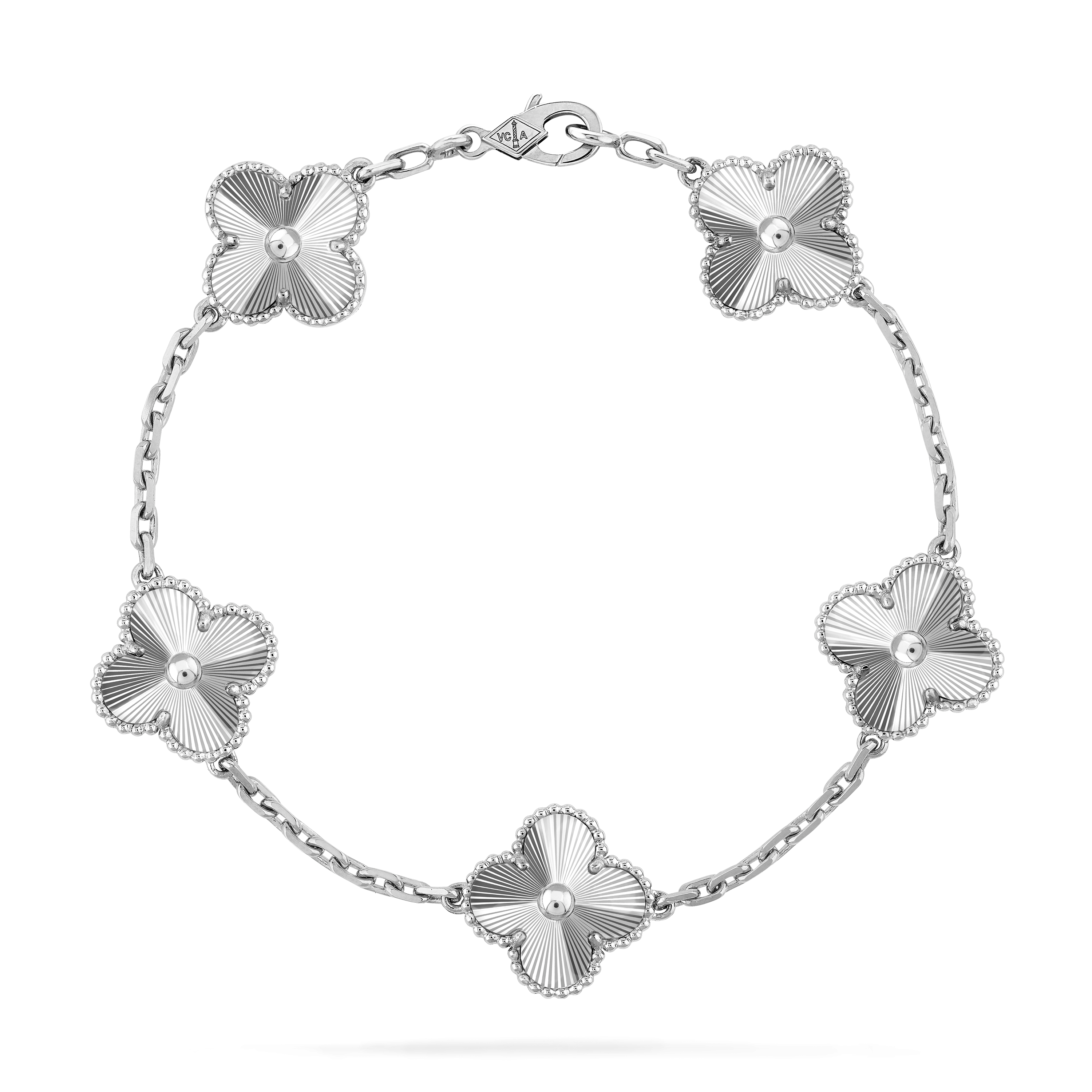 GOURMETTE VAN CLEEF ALHAMBRA WHITE GOLD
