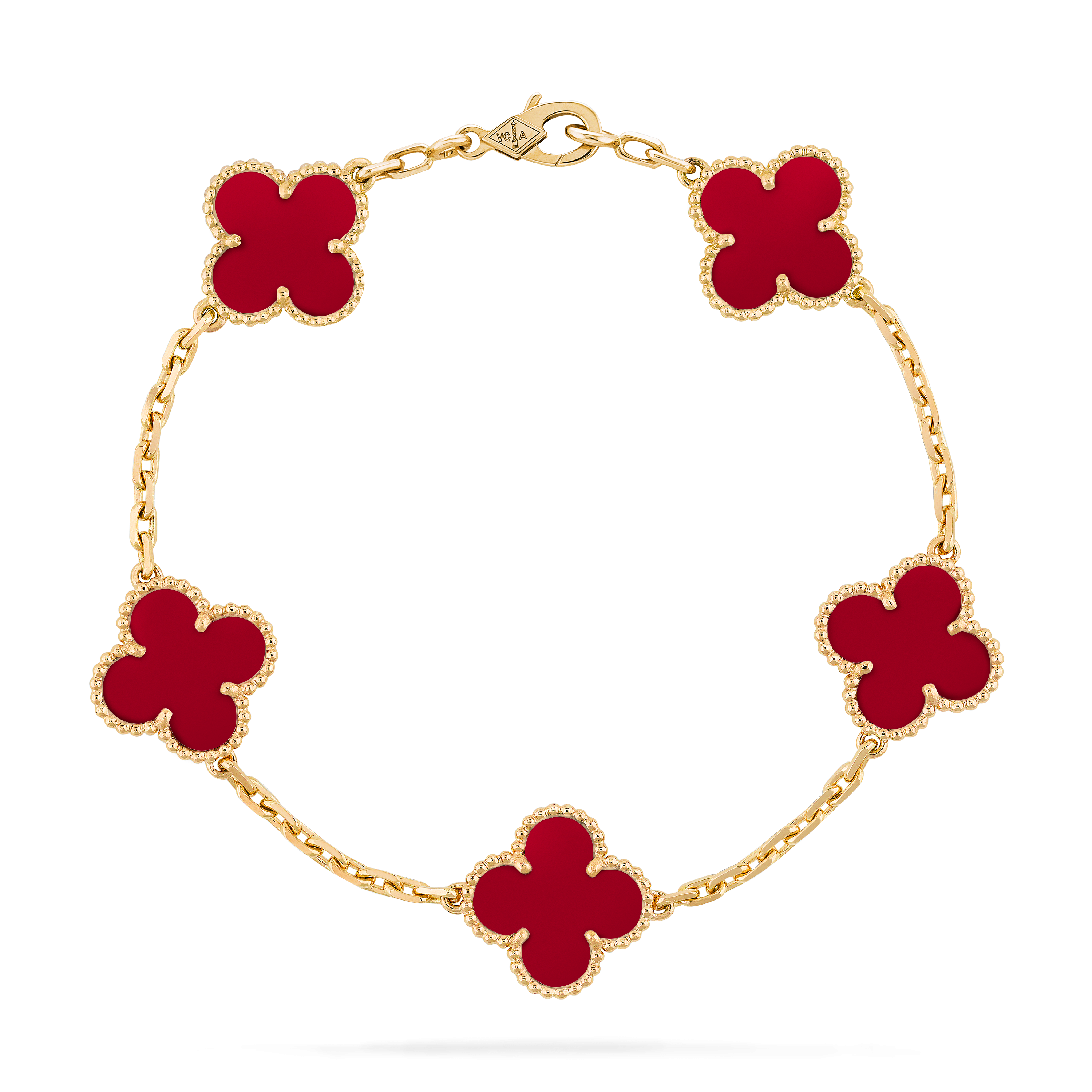 GOURMETTE VAN CLEEF ALHAMBRA ROUGE CARNELIAN
