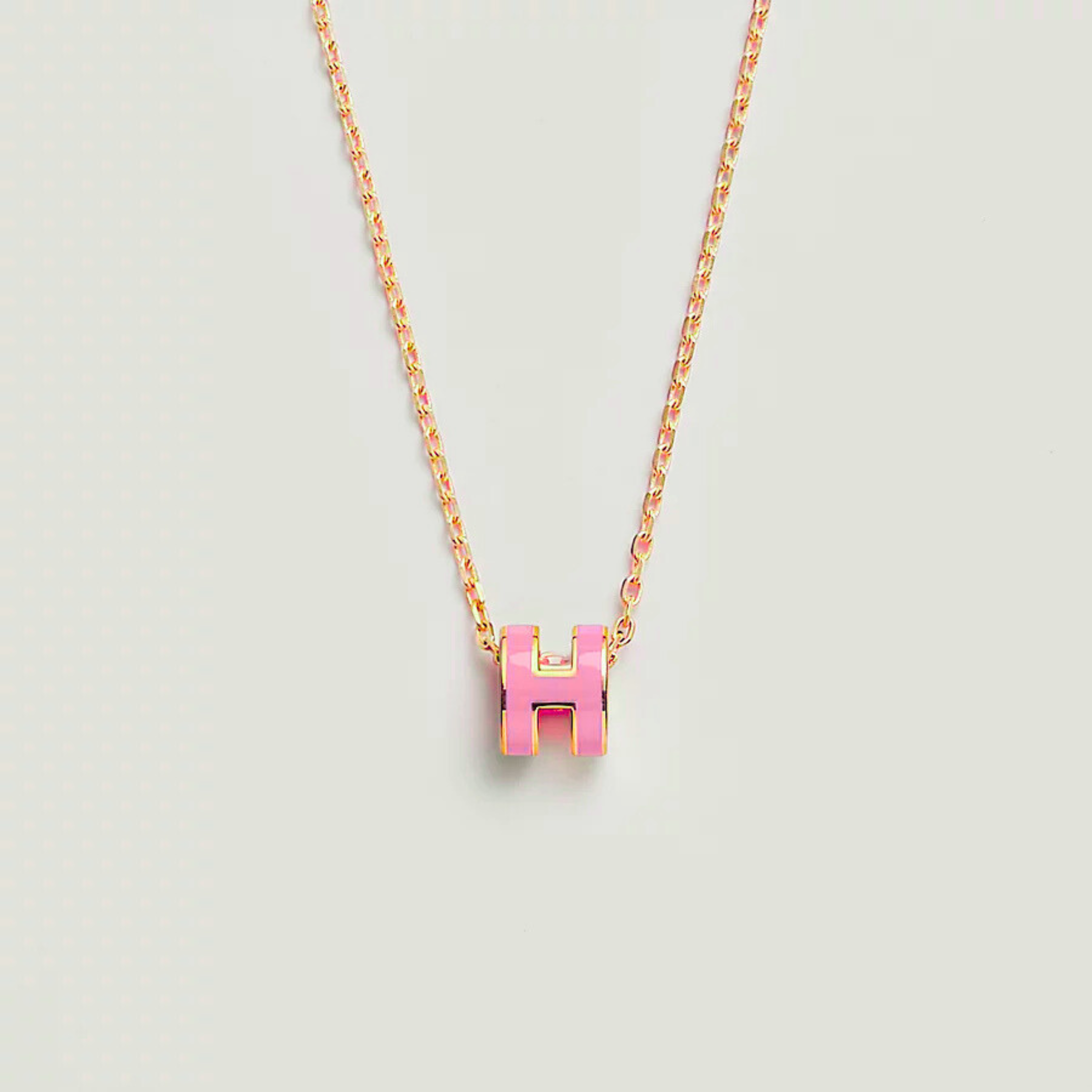 COLLIER PENDENTIF HERMES ROSE BEBE GOLD