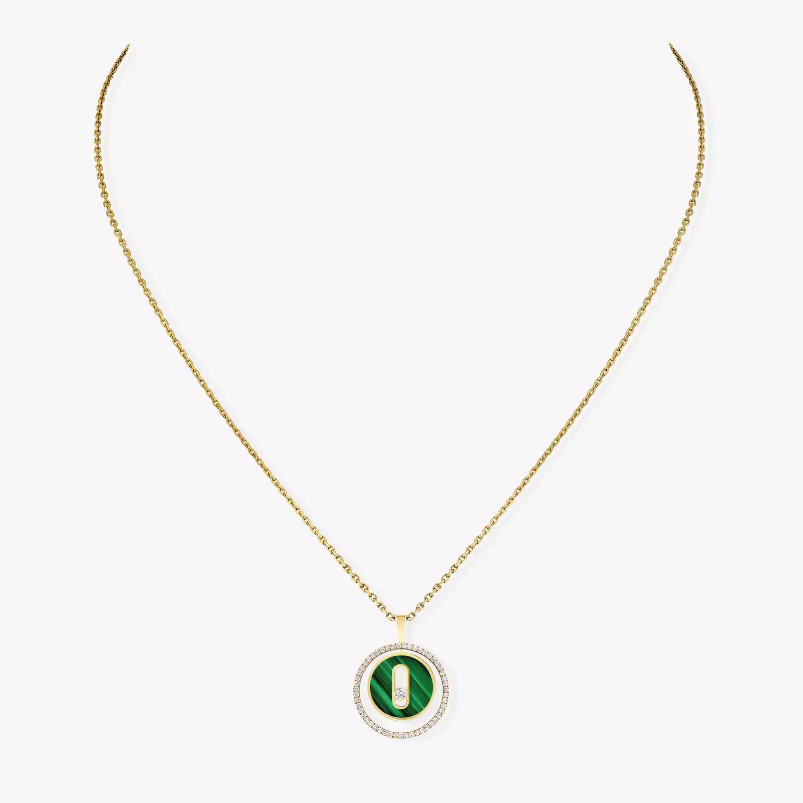 COLLIER MESSIKA LUCKY MOVE SM MALACHITE GOLD