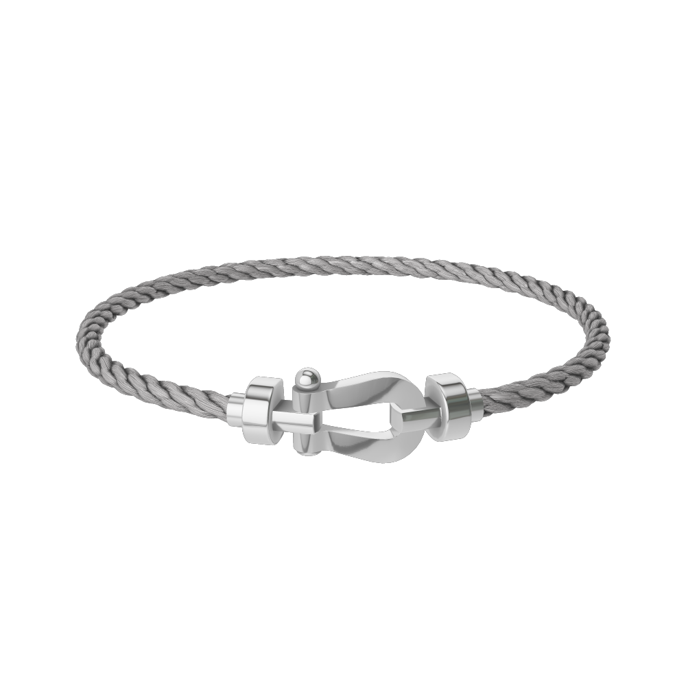 BRACELET FRED FORCE MOYEN MODÈLE GRIS WHITE GOLD