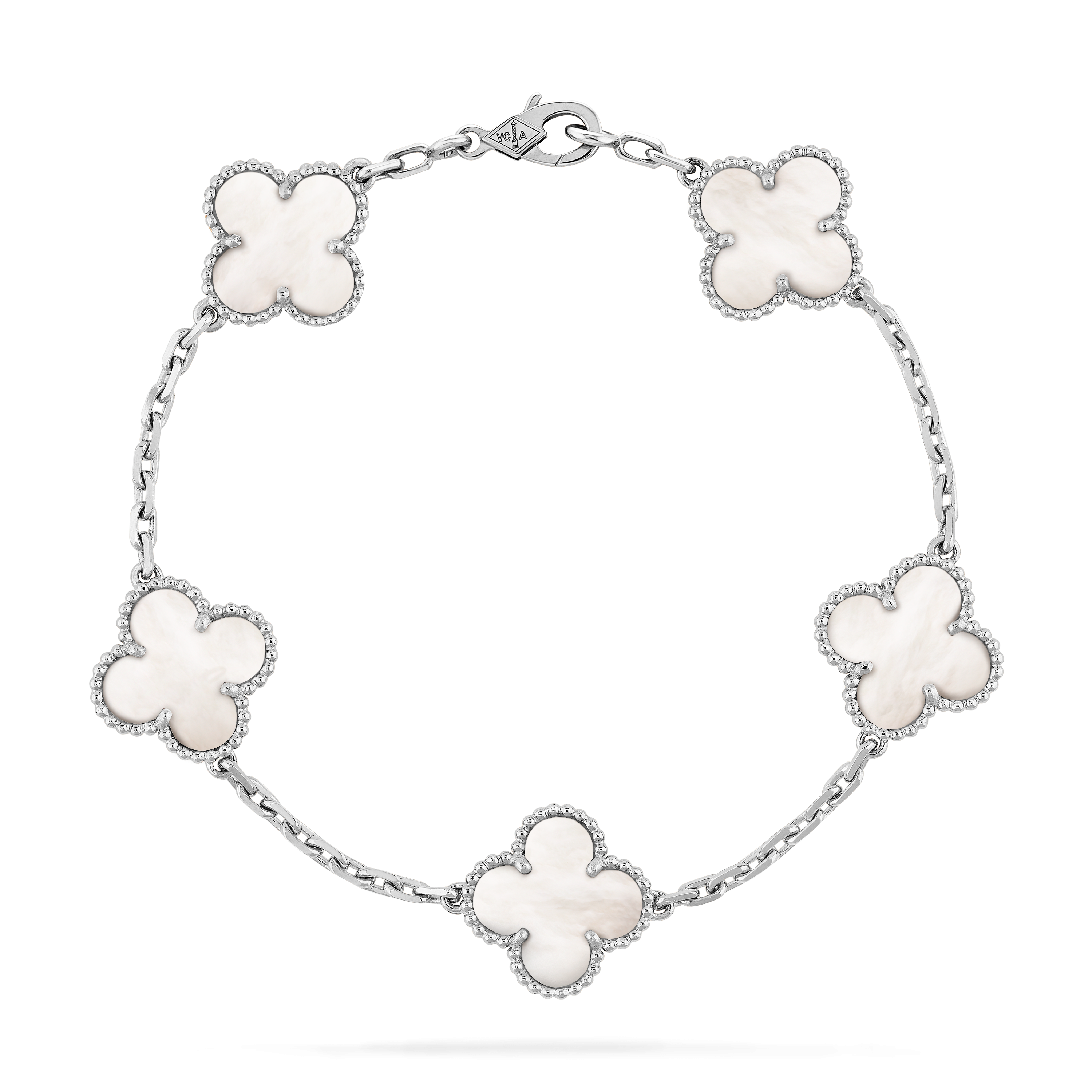 GOURMETTE VAN CLEEF ALHAMBRA ARGENTE MOTHER OF PEARL