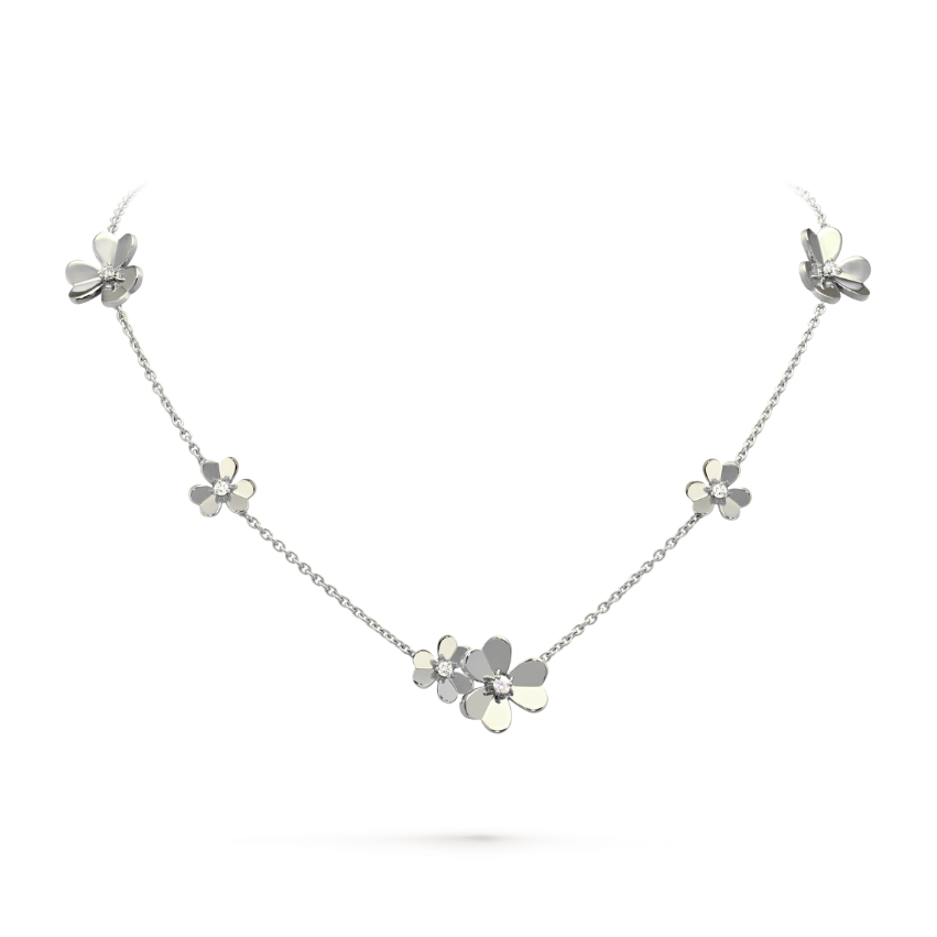 COLLIER FRIVOLE 9 FLEURS WHITE GOLD