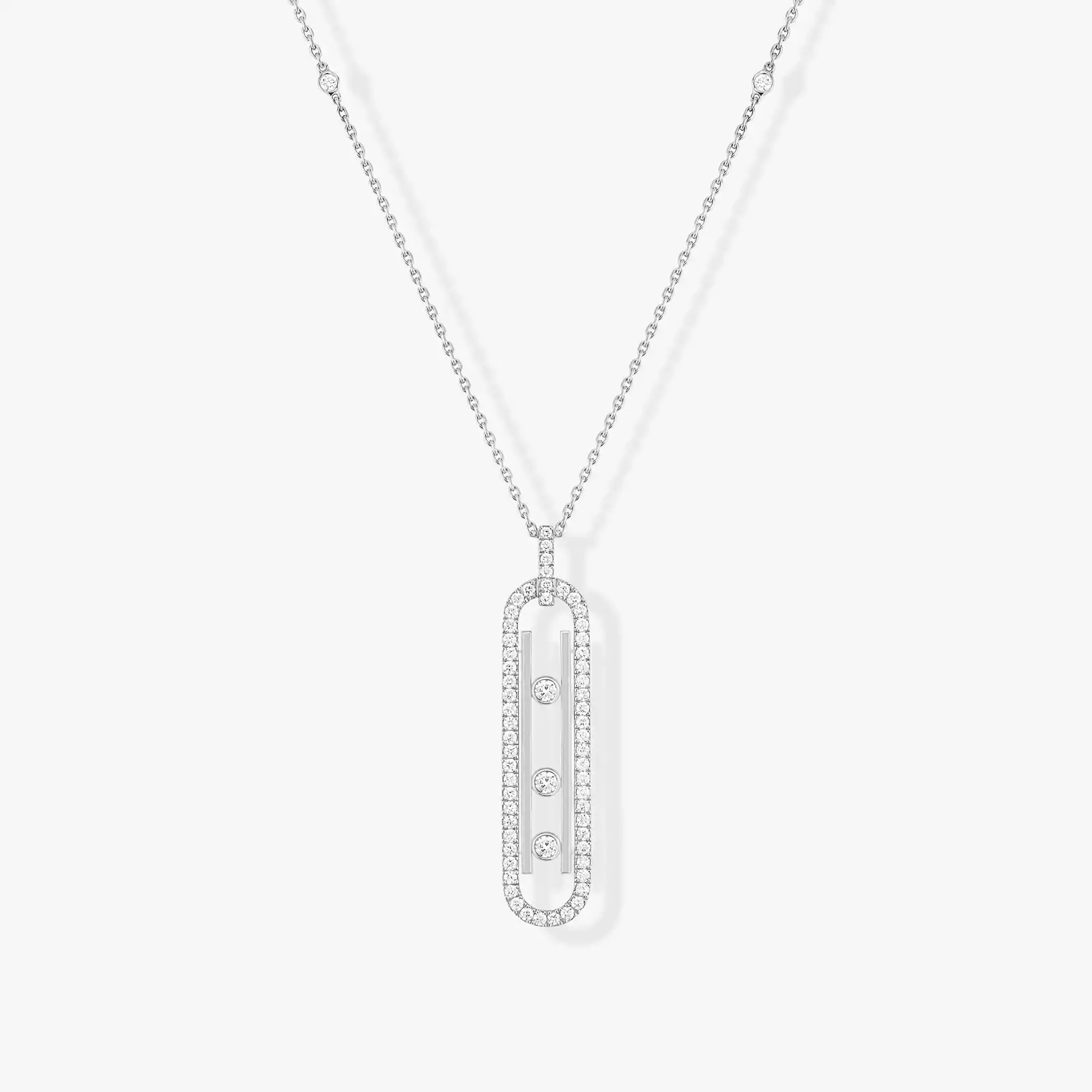 COLLIER MESSIKA MOVE 10TH SM NECKLACE DIAMONDS WHITE GOLD