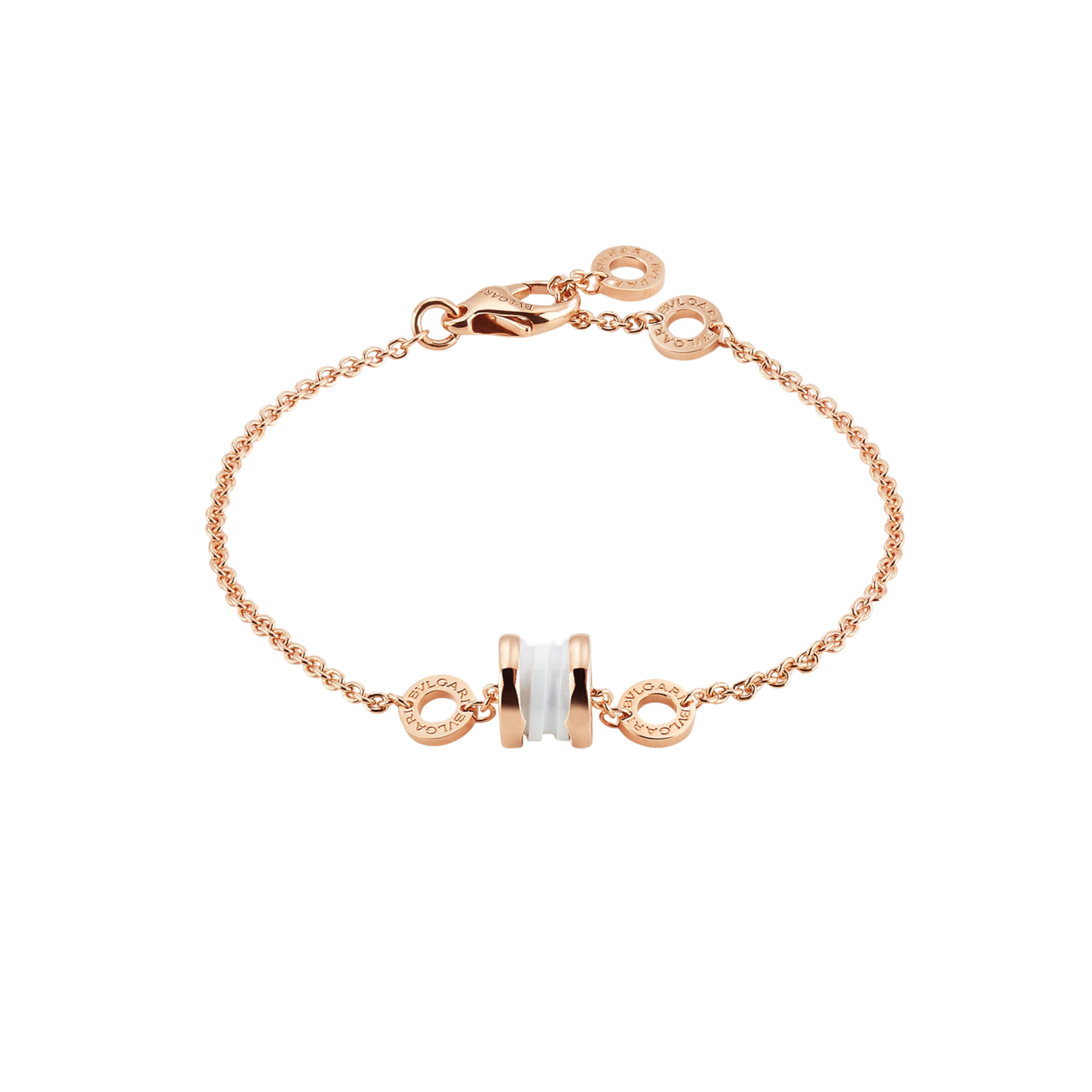 GOURMETTE BVLGARI SAVE THE CHILDREN CERAMIC BLANC ROSE GOLD