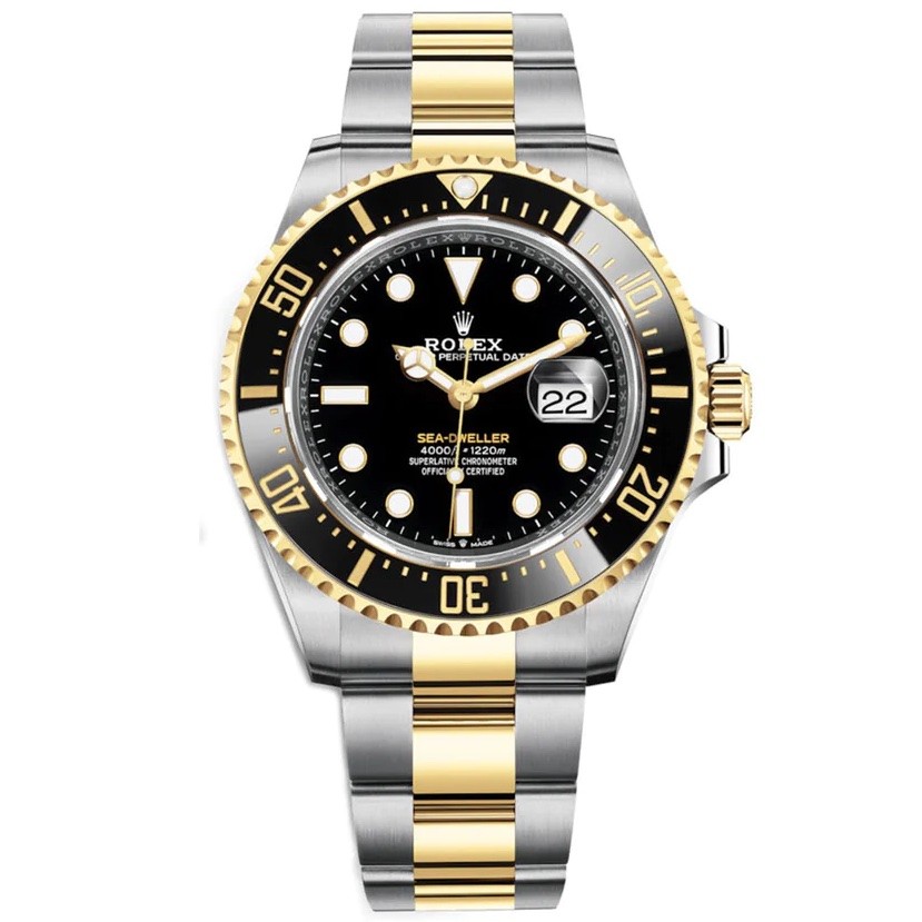ROLEX SUBMARINER DATE BLACK AND GOLD