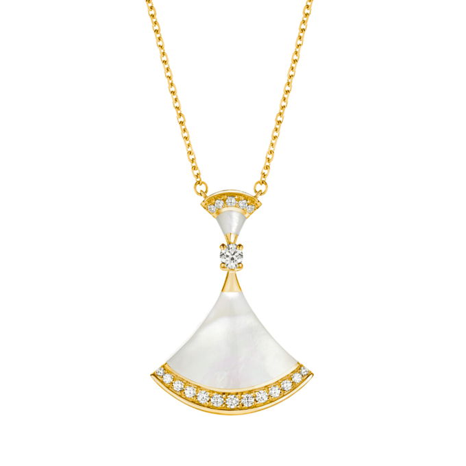 COLLIER BVLGARI DIVAS DREAM NACRE DIAMOND GOLD