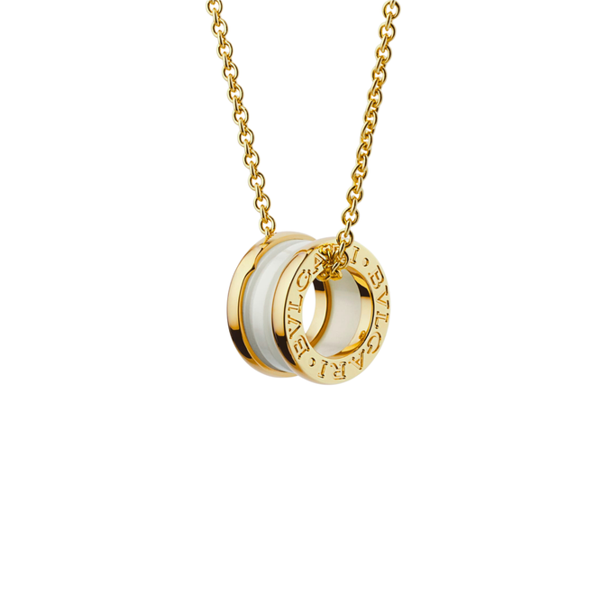 COLLIER BVLGARI B.ZERO1 CERAMIC BLANC GOLD