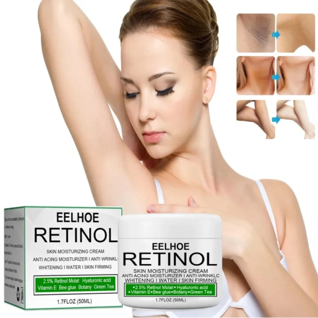 EELHOE Retinol Cream, Face and Body Whitening Cream - 30ML - كريم التبييض الدائم للبشرة الداكنة