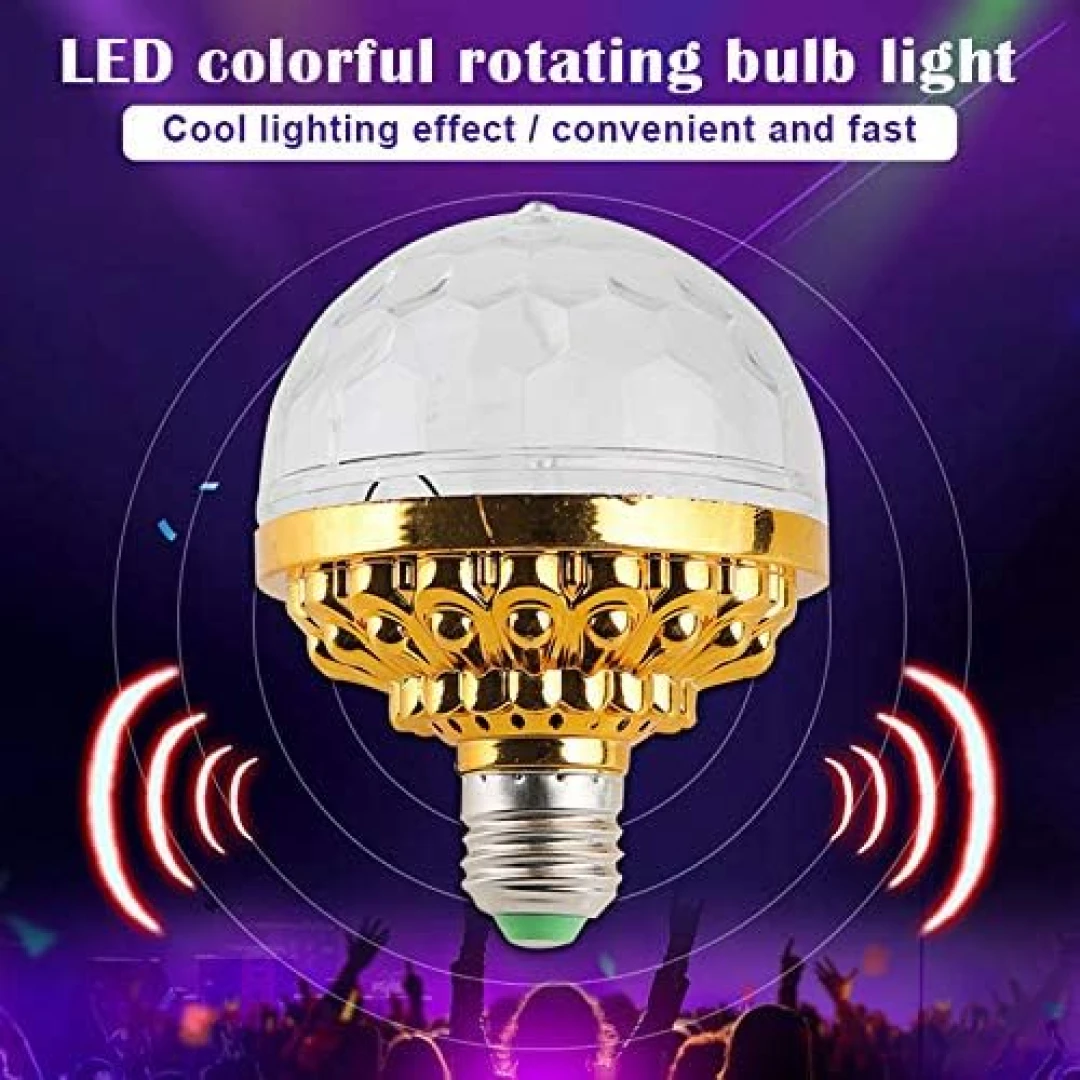 Colorful 6LED Rotating Ball Light Disco  مصباح دوار ملون