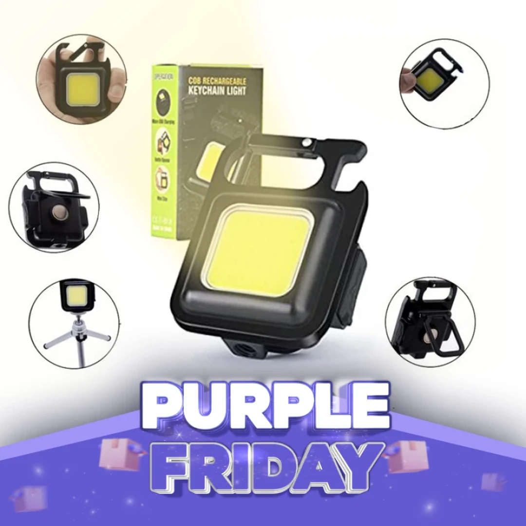 COB rechargeable Keychain Light + Legs | مصباح يدوي صغير متعدد الإستعمالات