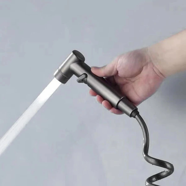 stainless steel bathroom fixture.
