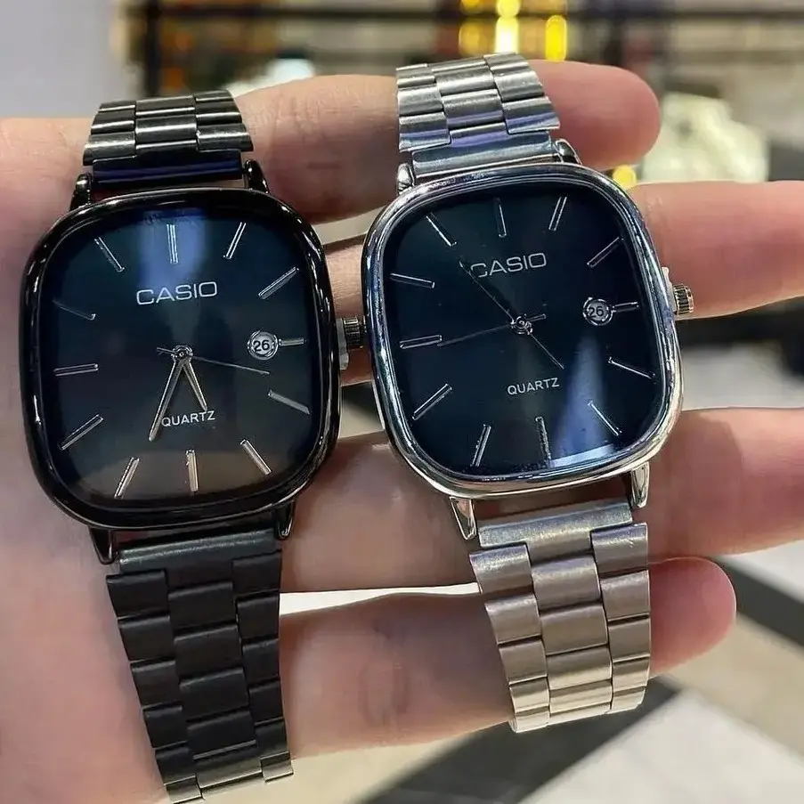 ساعة يد كاسيو رجالية أنيقة – معدن أسود