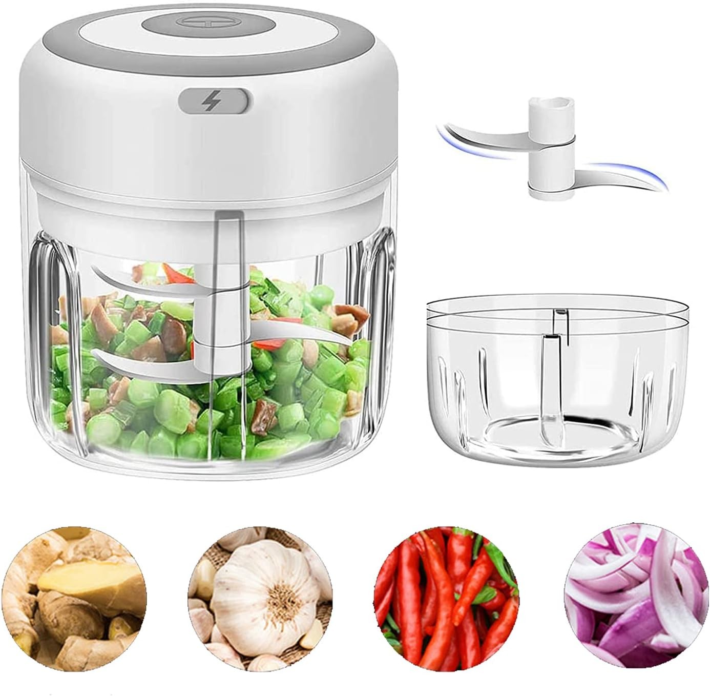 الهاشوار الذكية الصغيرة – لتقطيع الثوم، الربيع والمكسرات في ثواني 250 مل, وجدي شهيواتك في ثواني (عرض محدود)