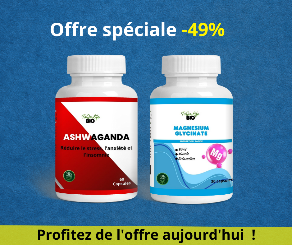 Pack TaQaLife BIO Ashwagandha + Magnesium Glycinate
