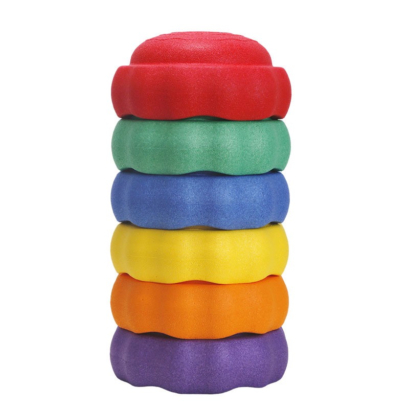 Pierres d'équilibre arc en ciel - lot de 6