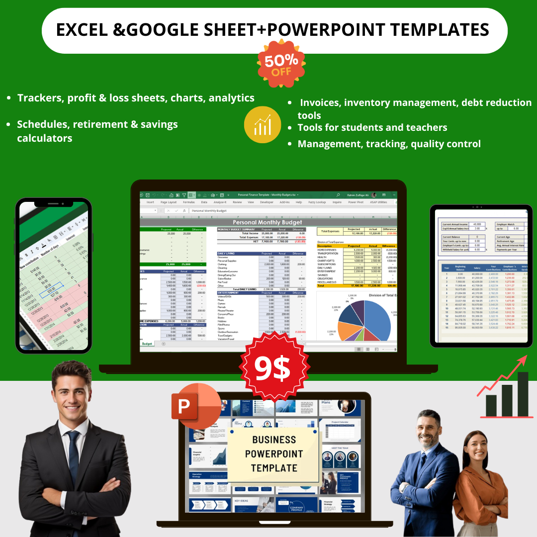 450 Google sheet+52000 powerpoint templates