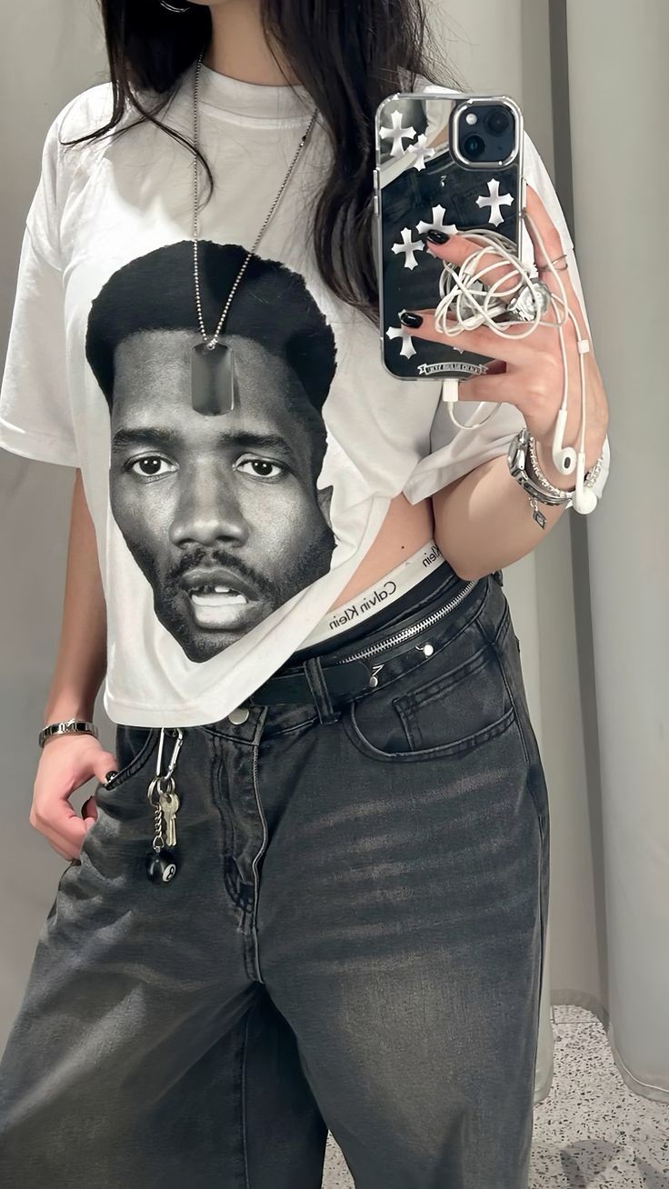 Unisex black n white frank shirt