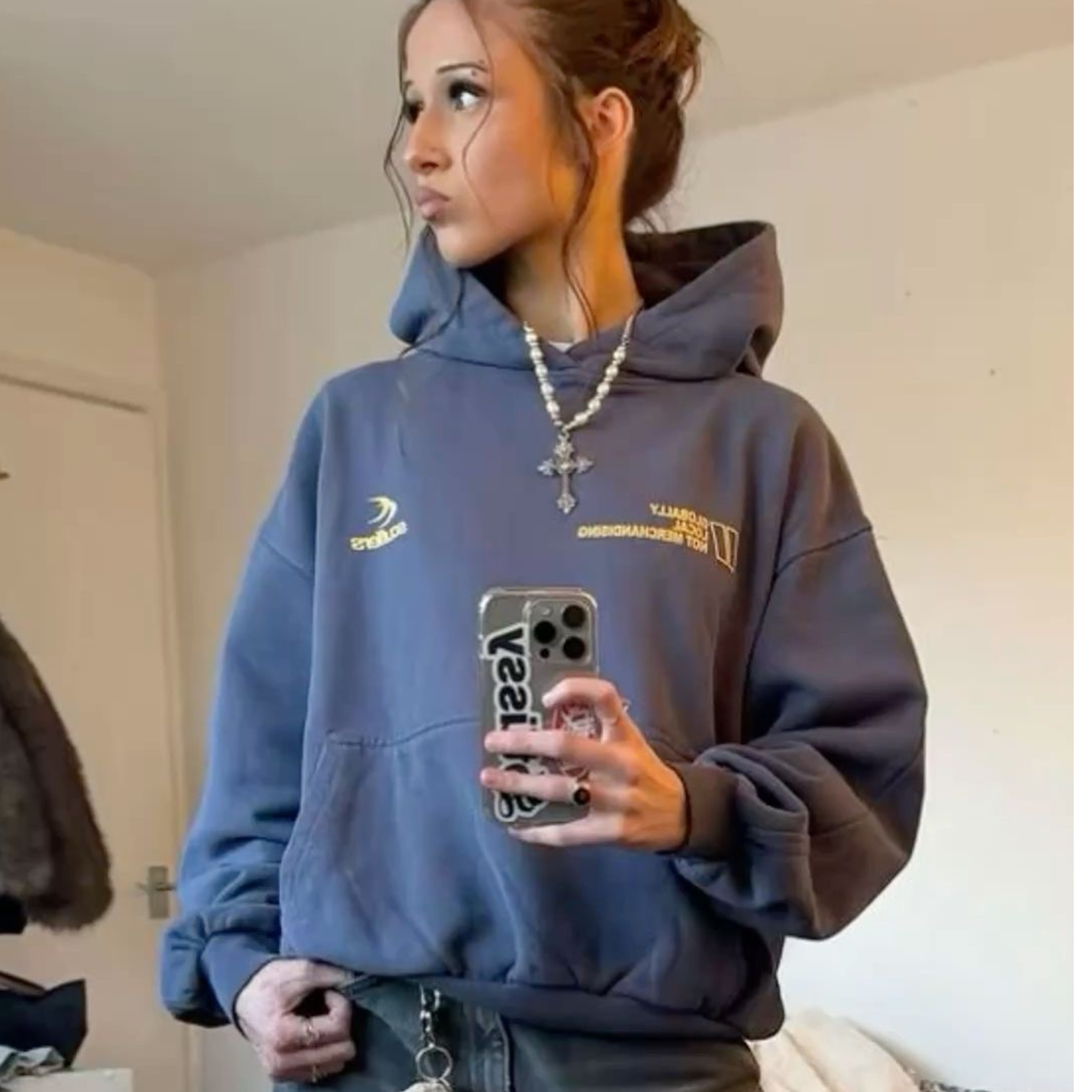 Unisex yellow scuffers hoodie