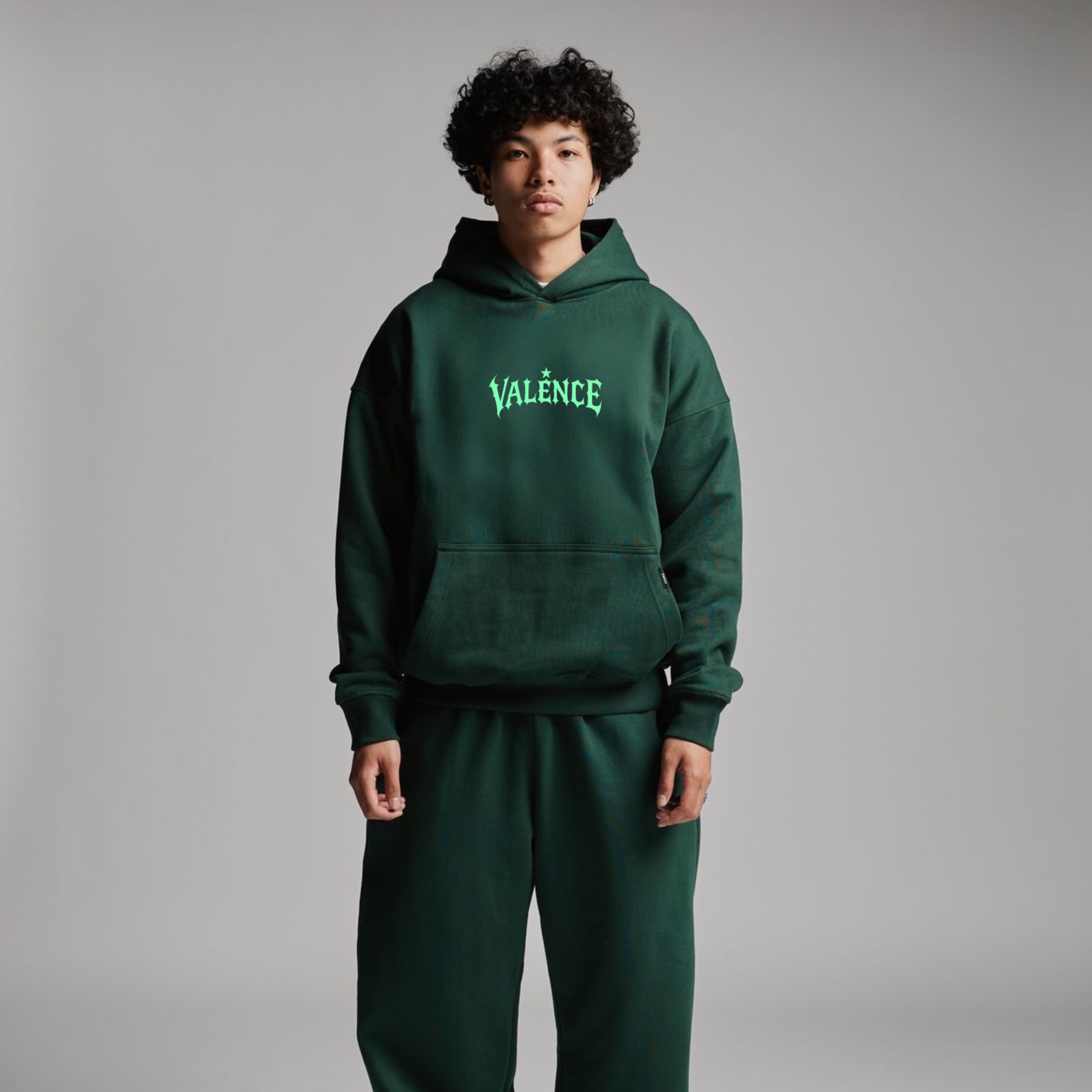 Unisex green VALENCE hoodie