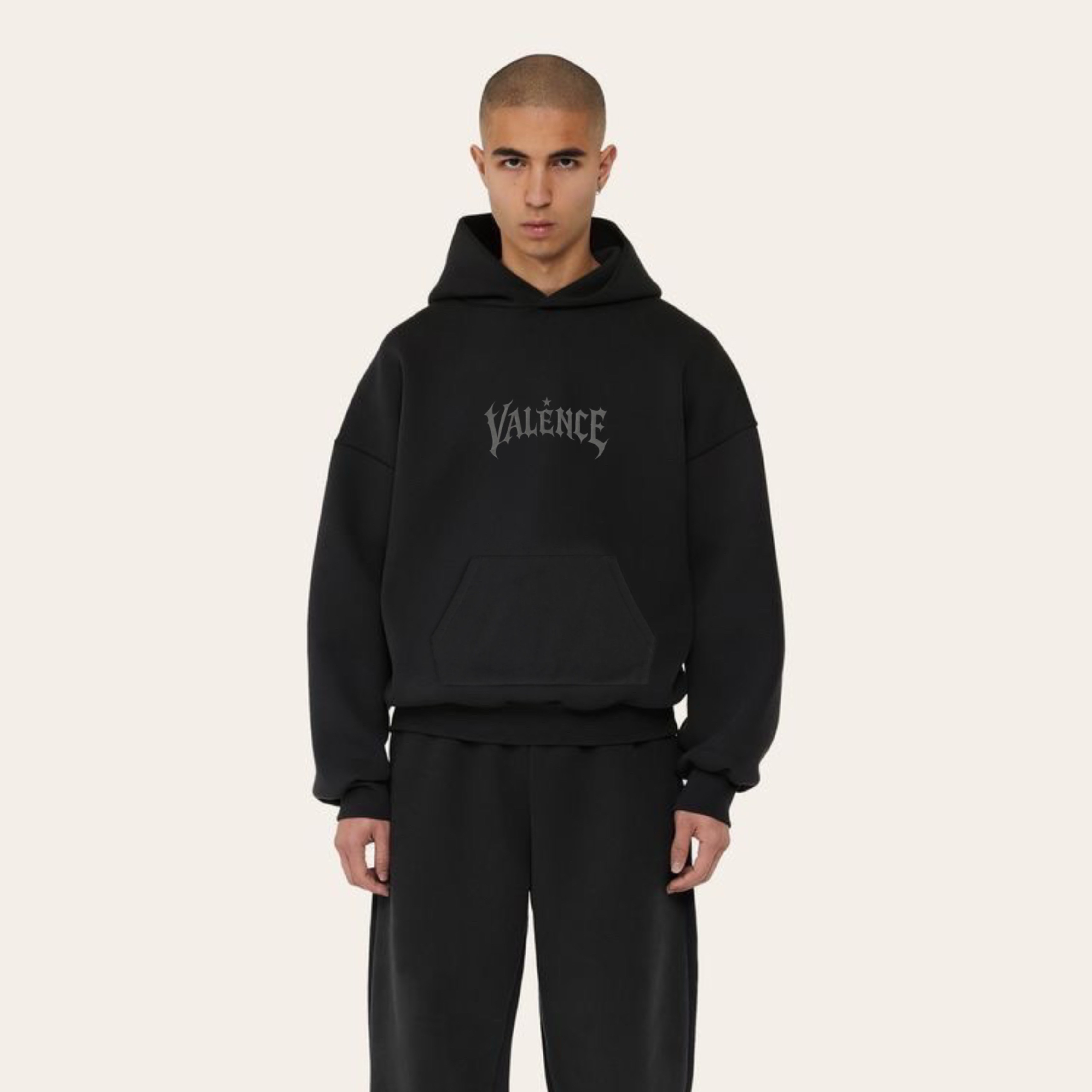 Unisex black valence hoodie