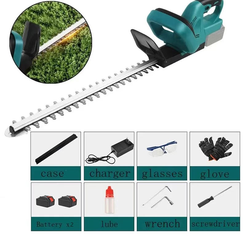 Tagliasiepi batteria e, doppia lama di taglio, diametro di taglio 15 mm, lunghezza di taglio 50 cm, per giardino, prato e cortile