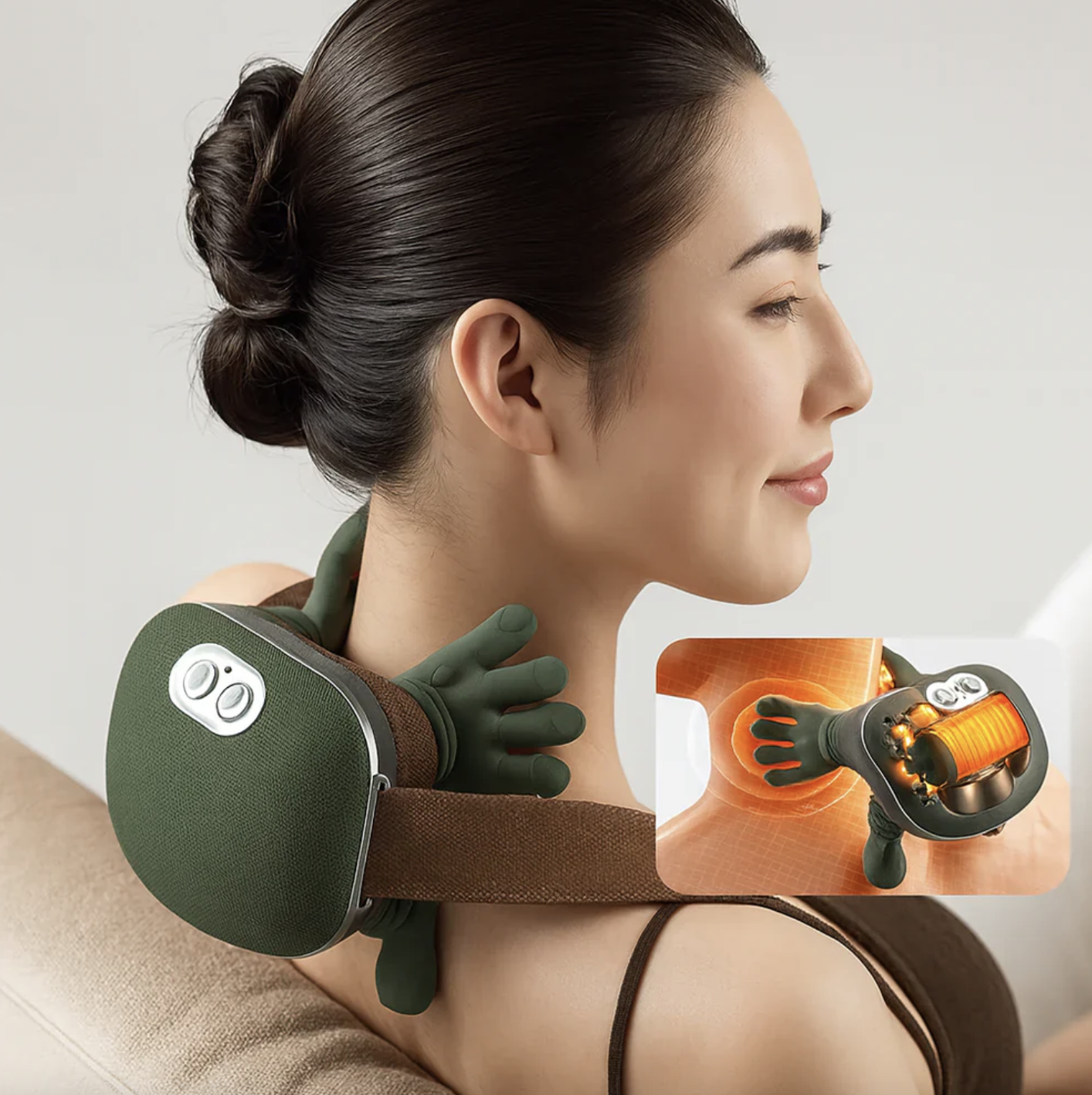 Neck & Traps Massager – Rechargeable, Multi-Mode Pain Relief
