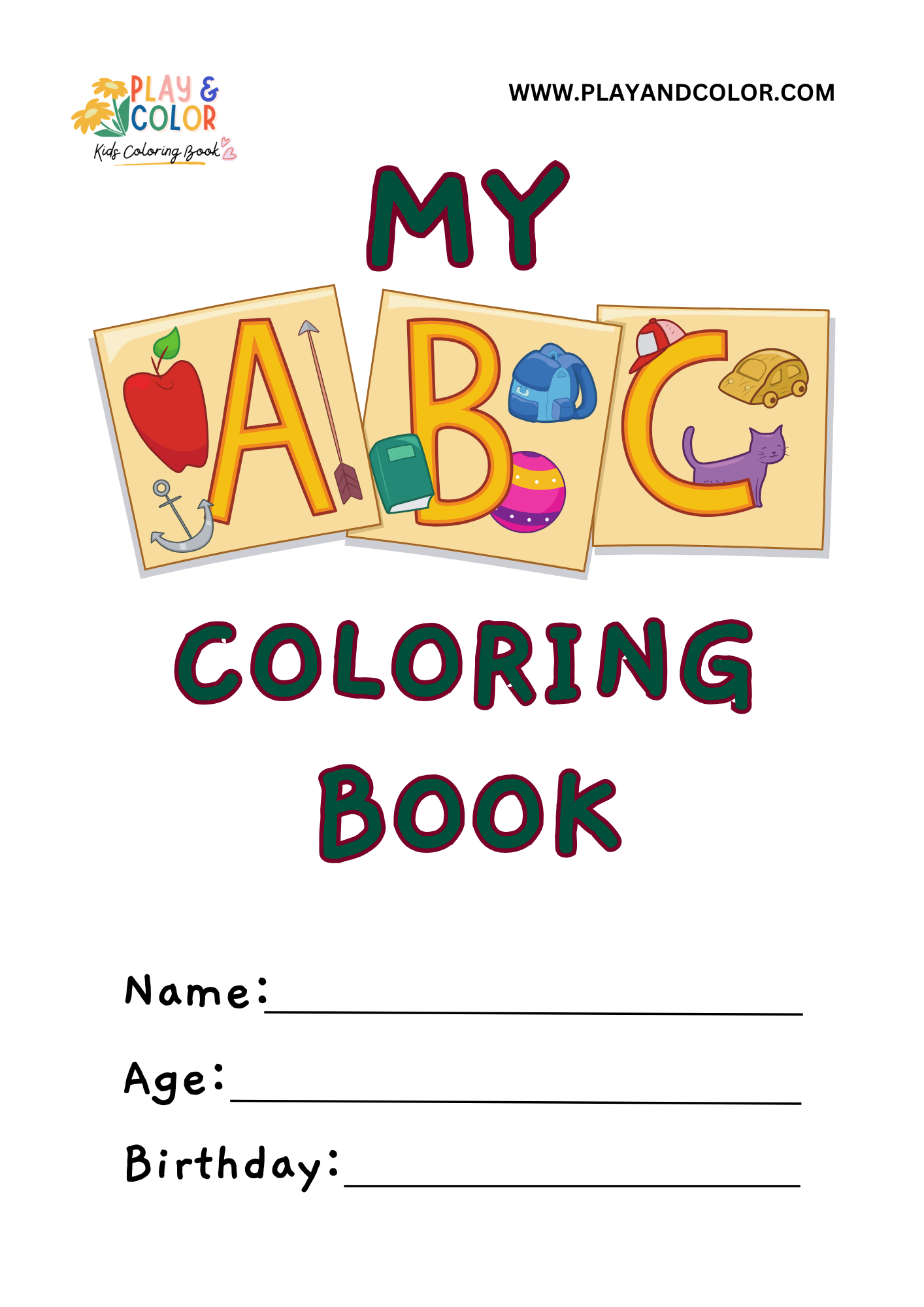 Fun ABC Coloring Book for Kids