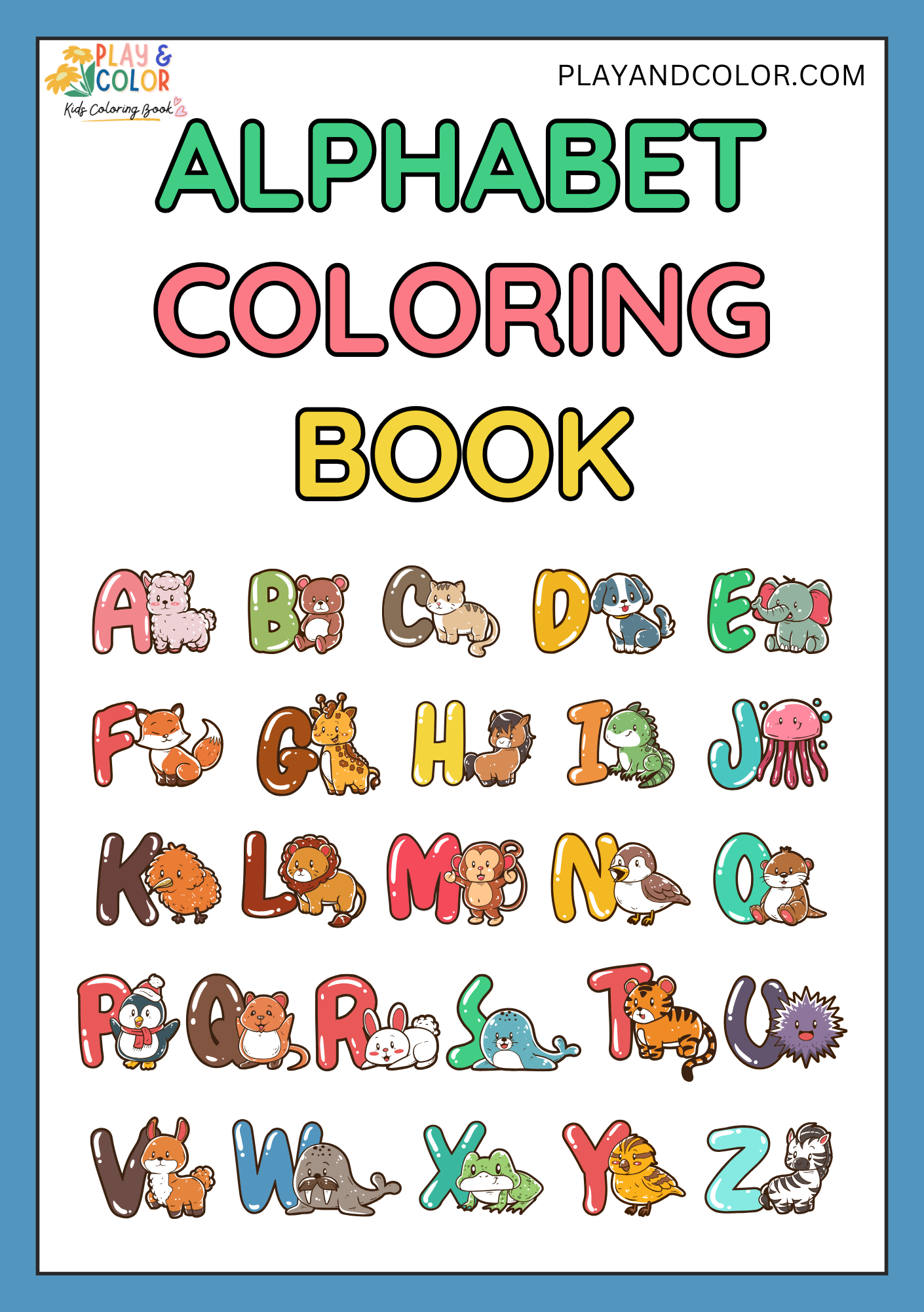 Alphabet Coloring Booklet in Grayscale – A Unique Learning Experience 🎨🔤