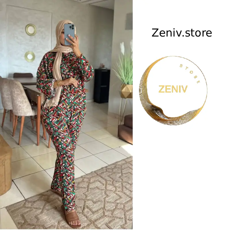 انصومبل بحلة جديدة بنقشة هندسية ألوان حيوية